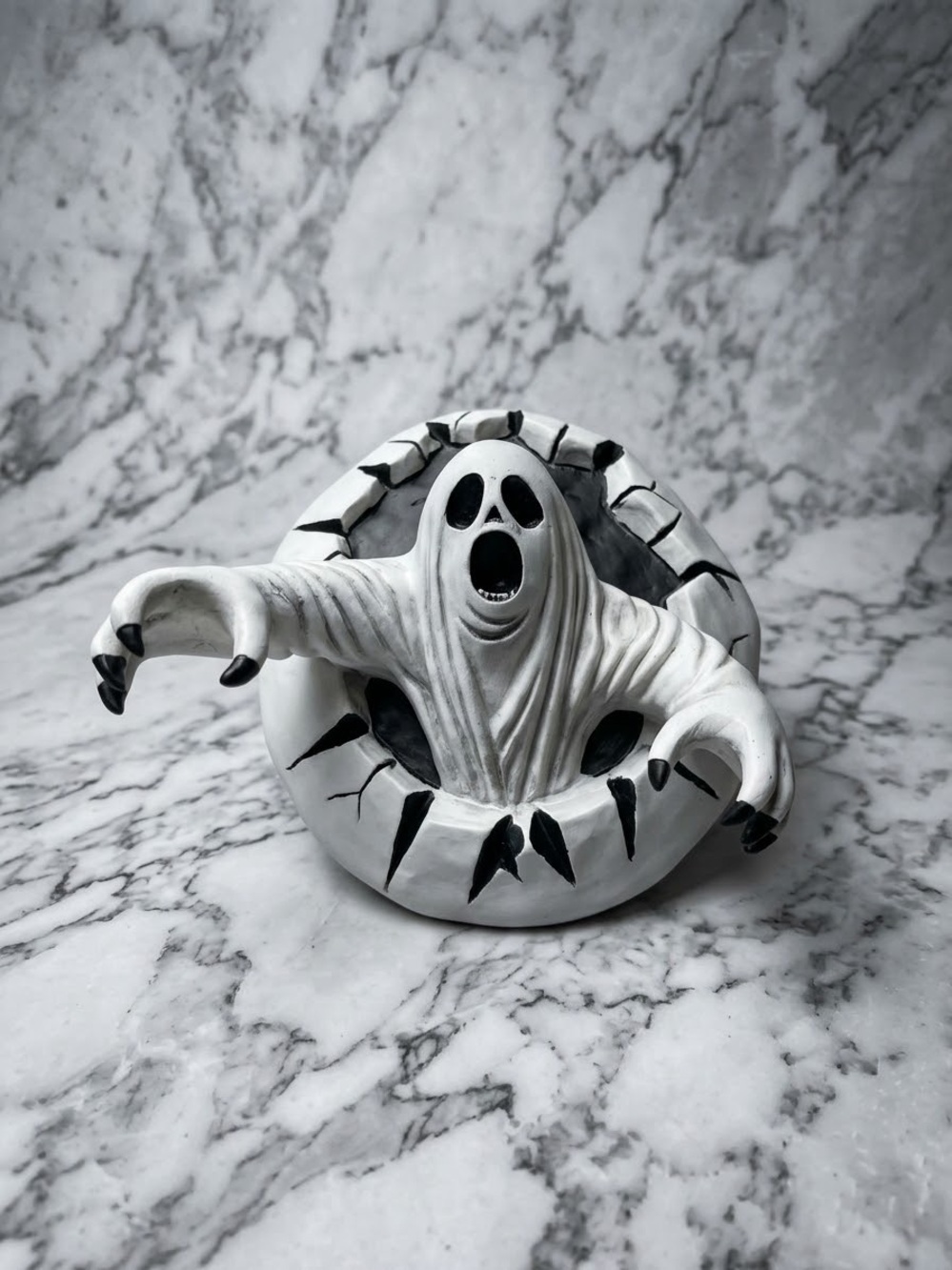 New in box White Ghost Wall Art Animated wall art   - Home Art Accent